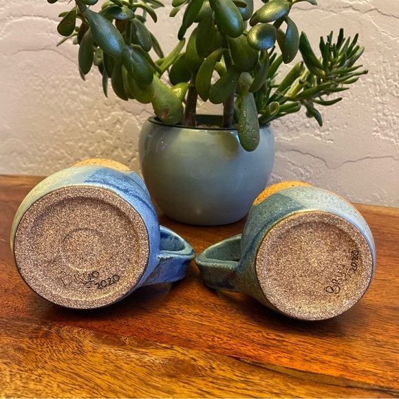 Ceramic Pottery Coffee Mug Bundle in Set of 2 Handmade Coffee Mug Western Color - Picture 6 of 7